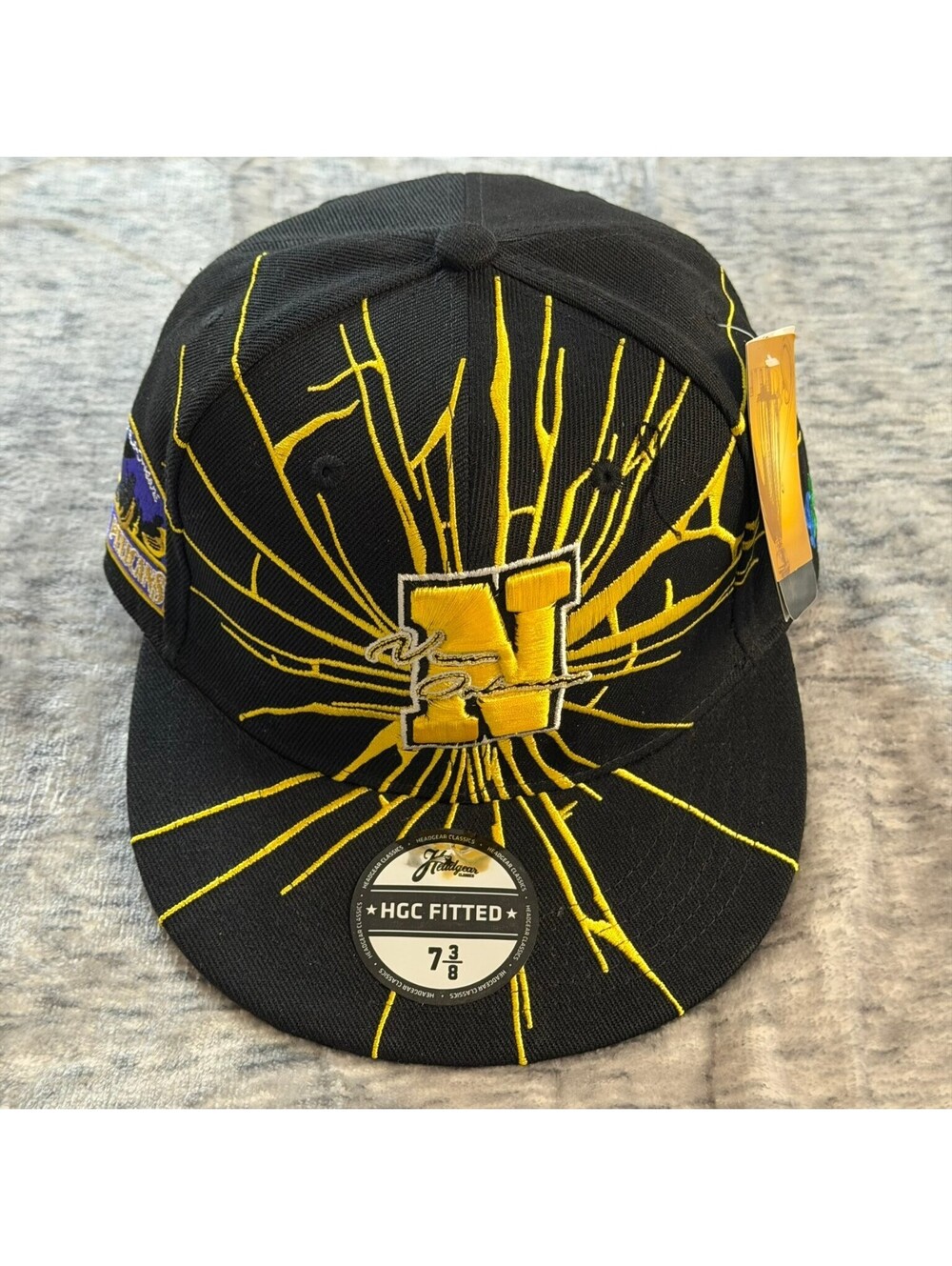New Orleans Black Pelicans Headgear Classics TOSA Fitted Hat 7 3/8 NOLA